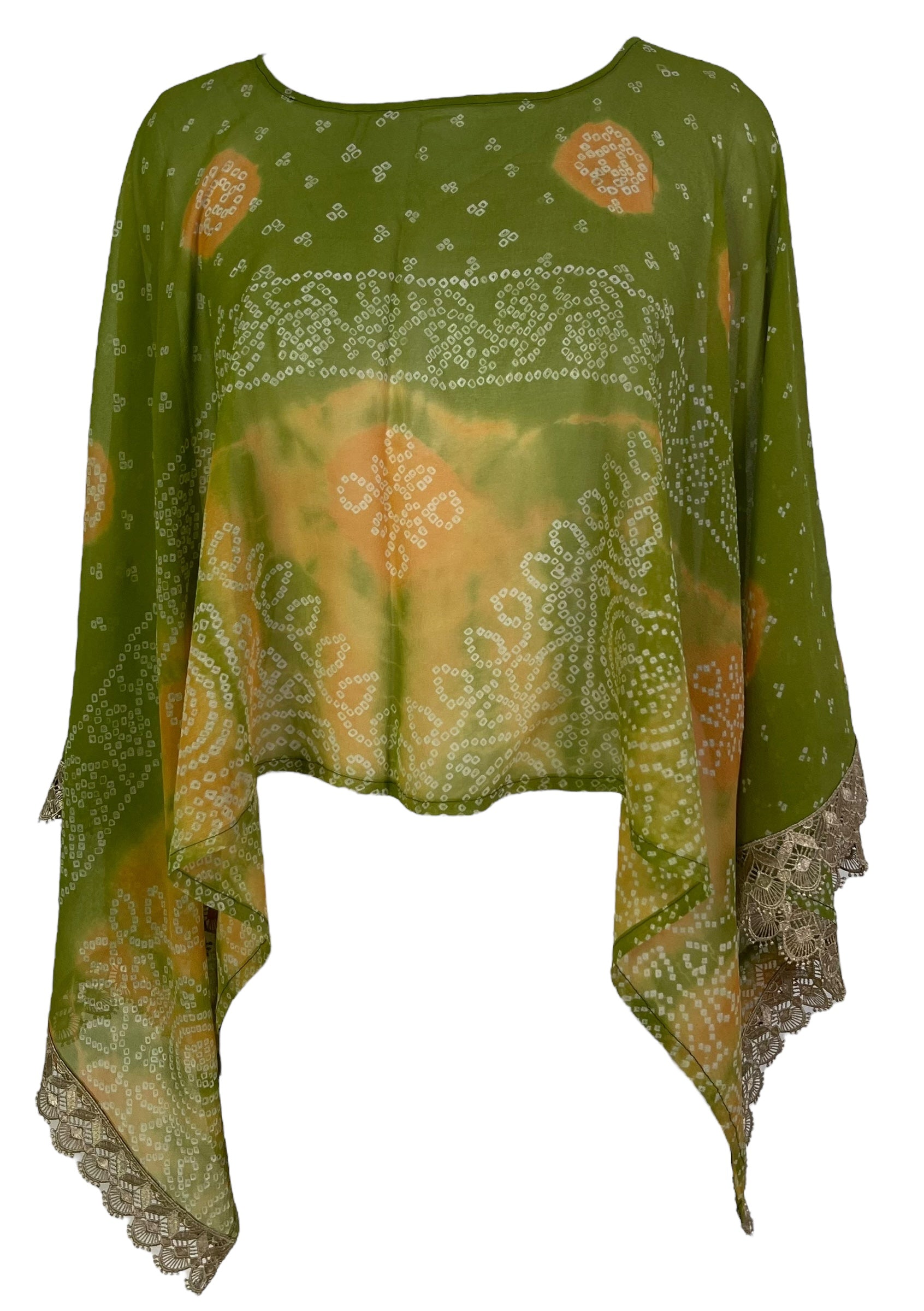 PCH7197A Very Sheer Avatar Pure Silk Capelet Poncho - Velora Luxury Fashion