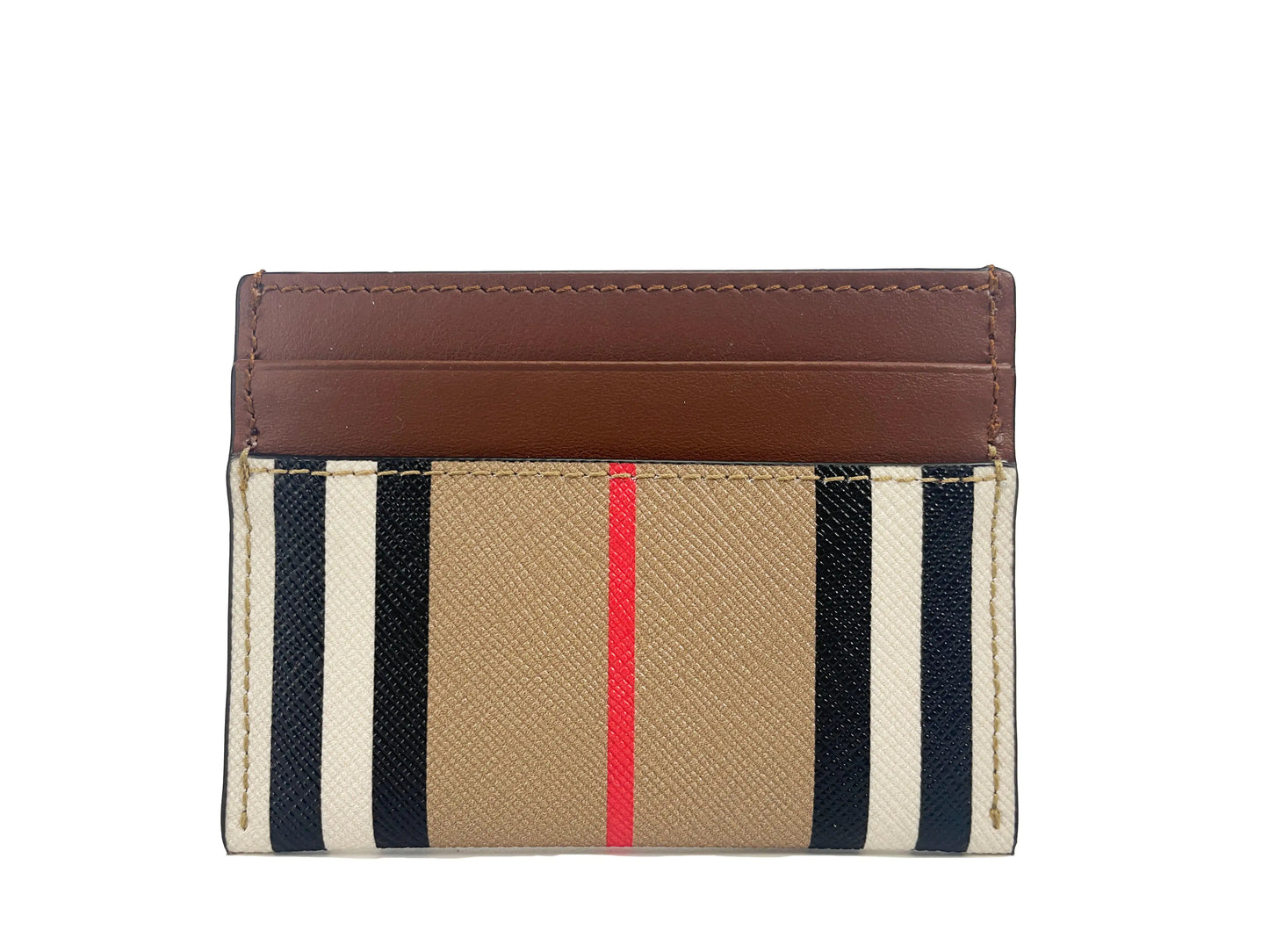 Burberry Sandon Check Leather Card Holder