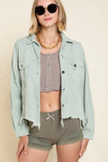 POL Button Down Corduroy Trucker Jacket - Velora Luxury Fashion