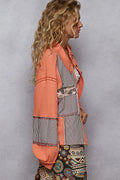 POL Button Down Patchwork Multi-Pattern Jacket - Velora Luxury Fashion