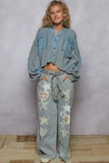 POL Contrast Cropped Jacket with Raw Edge Detail - Velora Luxury Fashion