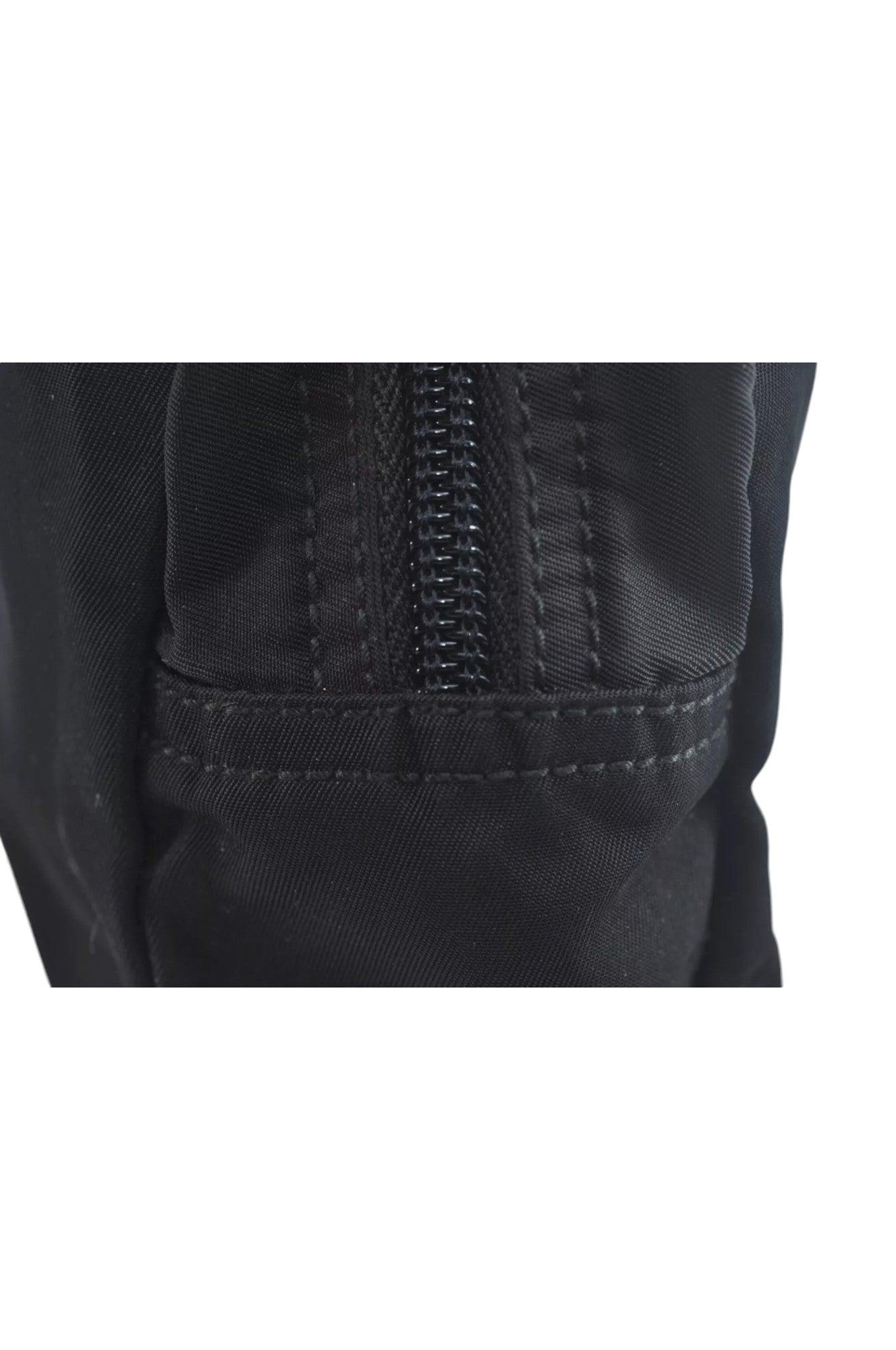 PRADA Nylon Leather Pouch Purse Black 3978K - Velora Luxury Fashion
