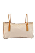 PRADA Nylon Tessuto Enamel Shoulder Hand Bag Purse Cream White 9257K - Velora Luxury Fashion