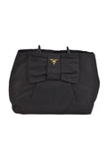 PRADA Tessuto Fiocco Ribbon Nylon Leather Hand Tote Bag Black 7620K - Velora Luxury Fashion