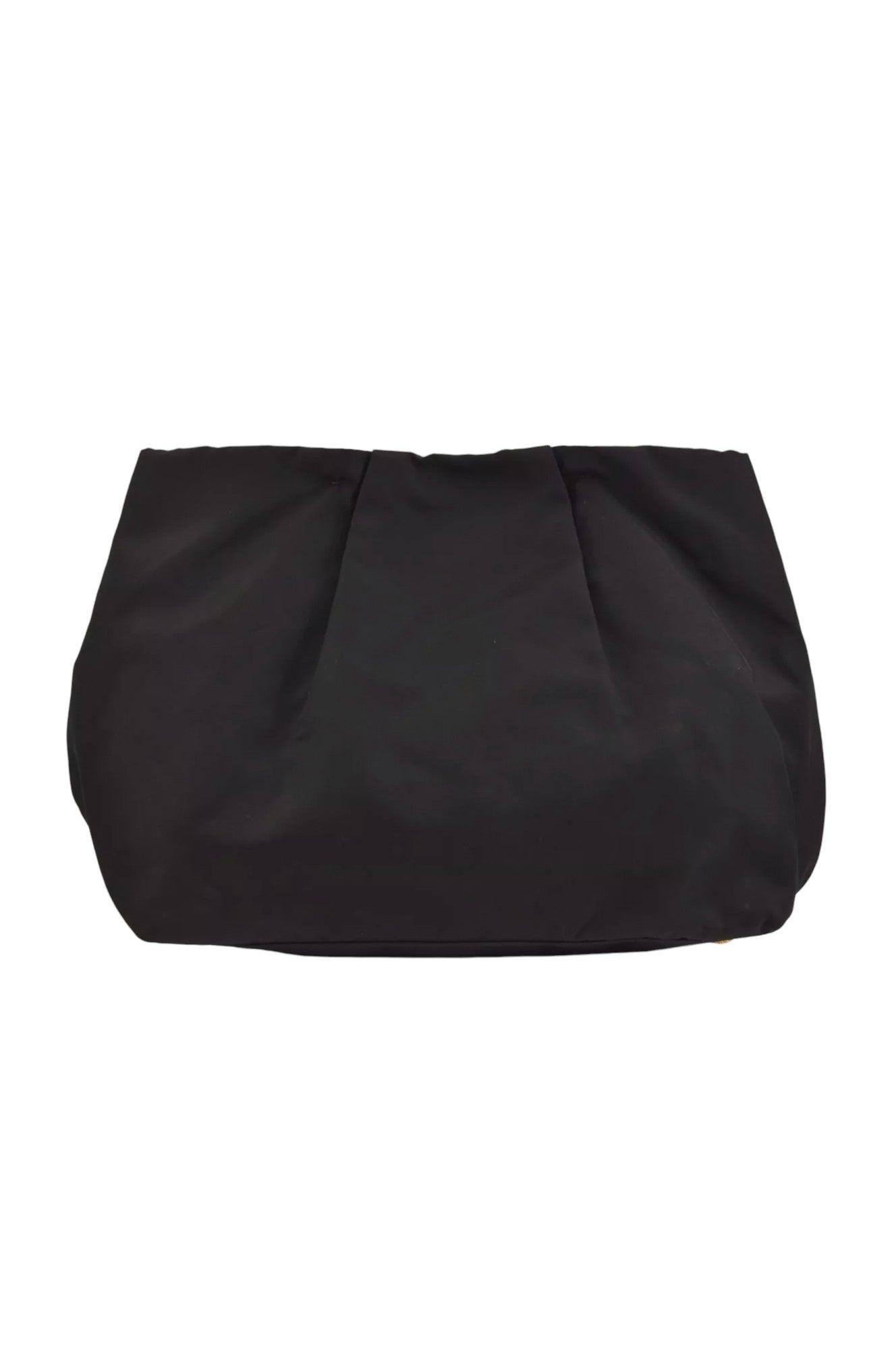 PRADA Tessuto Fiocco Ribbon Nylon Leather Hand Tote Bag Black 7620K - Velora Luxury Fashion