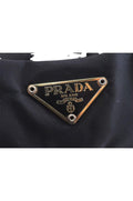 PRADA Vintage Nylon Tessuto Leather Shoulder Bag Purse Black 9107K - Velora Luxury Fashion