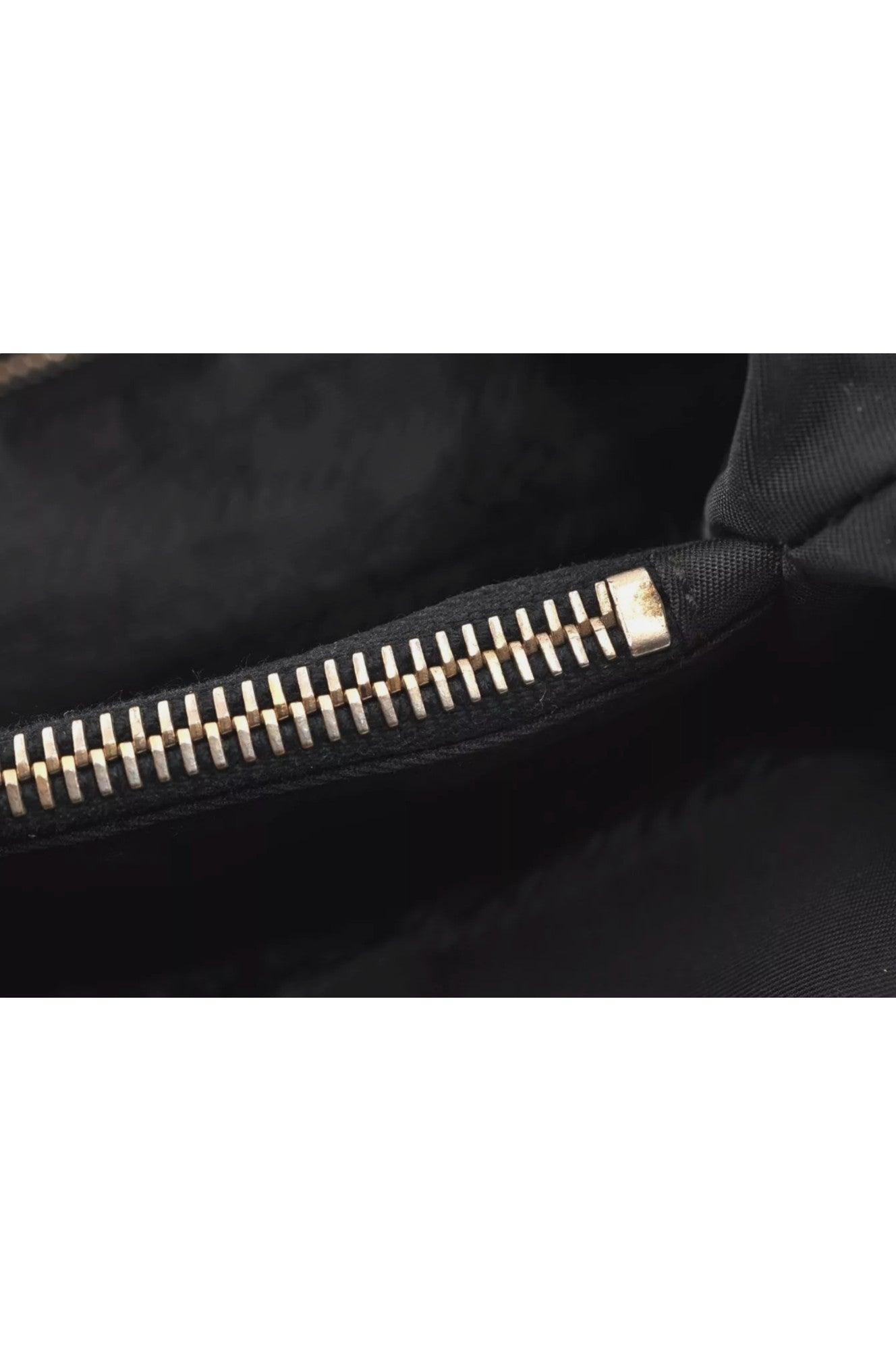 PRADA Vintage Nylon Tessuto Leather Shoulder Bag Purse Black 9107K - Velora Luxury Fashion