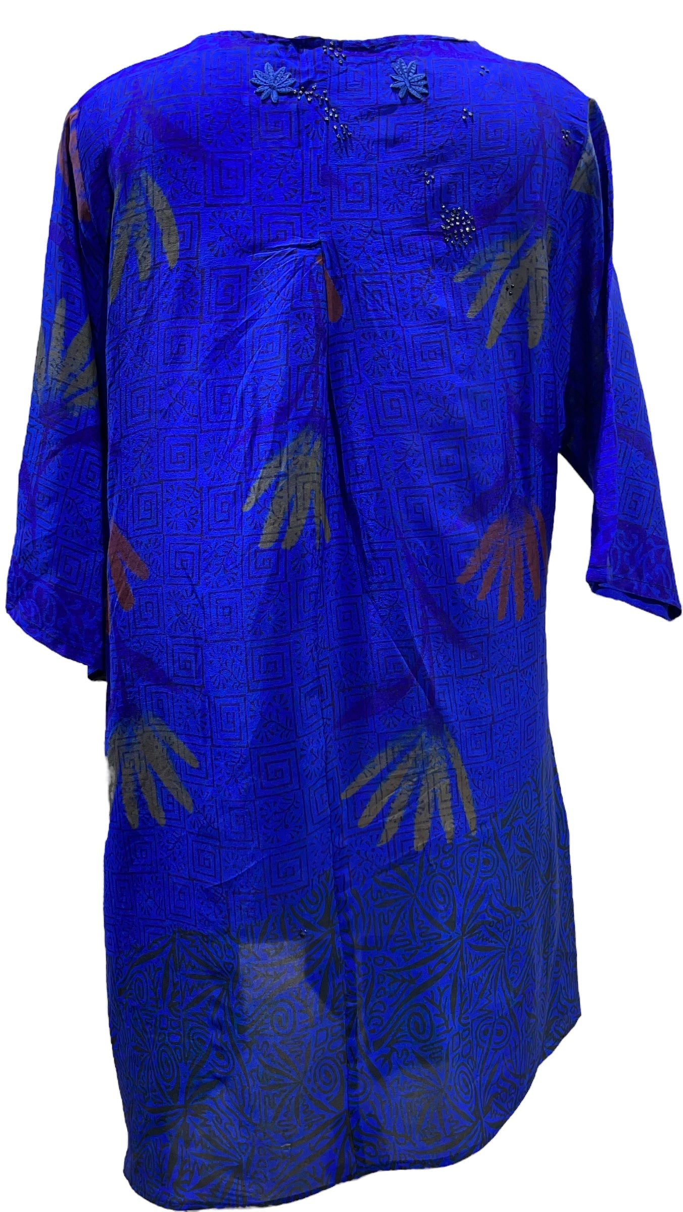 PRC5485 Avatar Pure Silk Self Pocket Tunic Dress - Velora Luxury Fashion