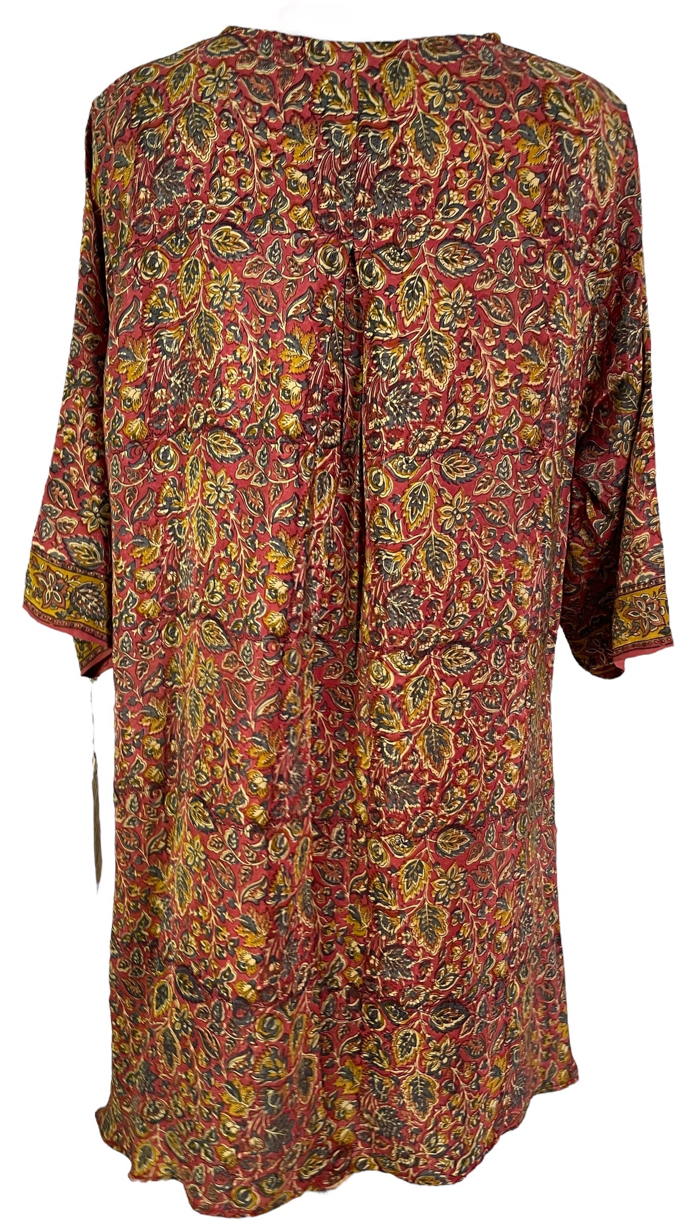 PRC6049 Avatar Pure Silk Self Pocket Tunic Dress - Velora Luxury Fashion