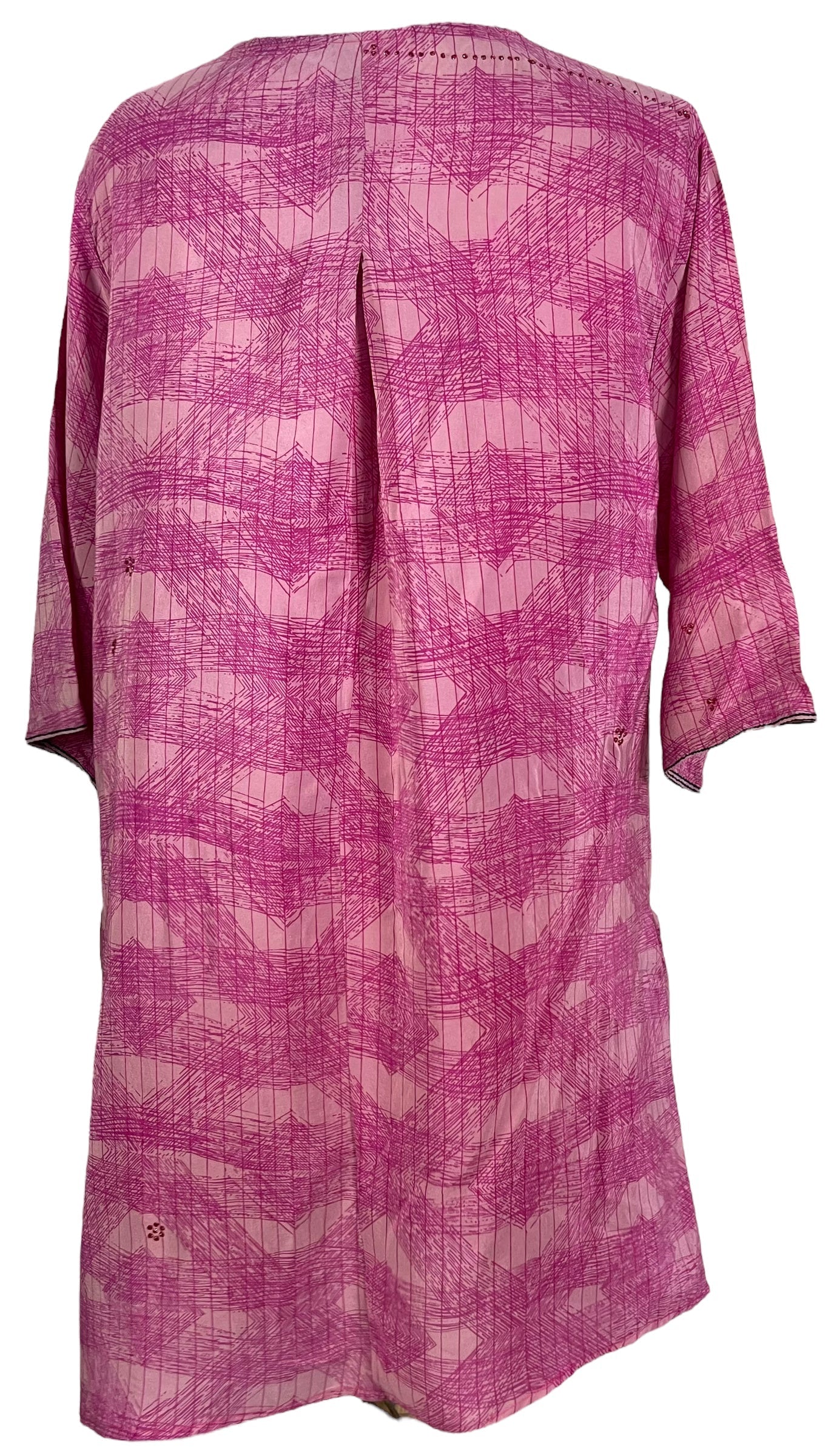 PRC6051 Avatar Pure Silk Self Pocket Tunic Dress - Velora Luxury Fashion