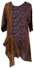 PRC6054 Avatar Pure Silk Self Pocket Tunic Dress - Velora Luxury Fashion