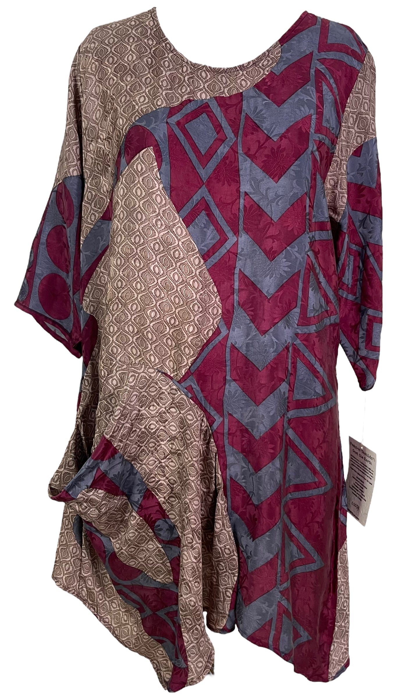 PRC6059 Avatar Pure Silk Self Pocket Tunic Dress - Velora Luxury Fashion