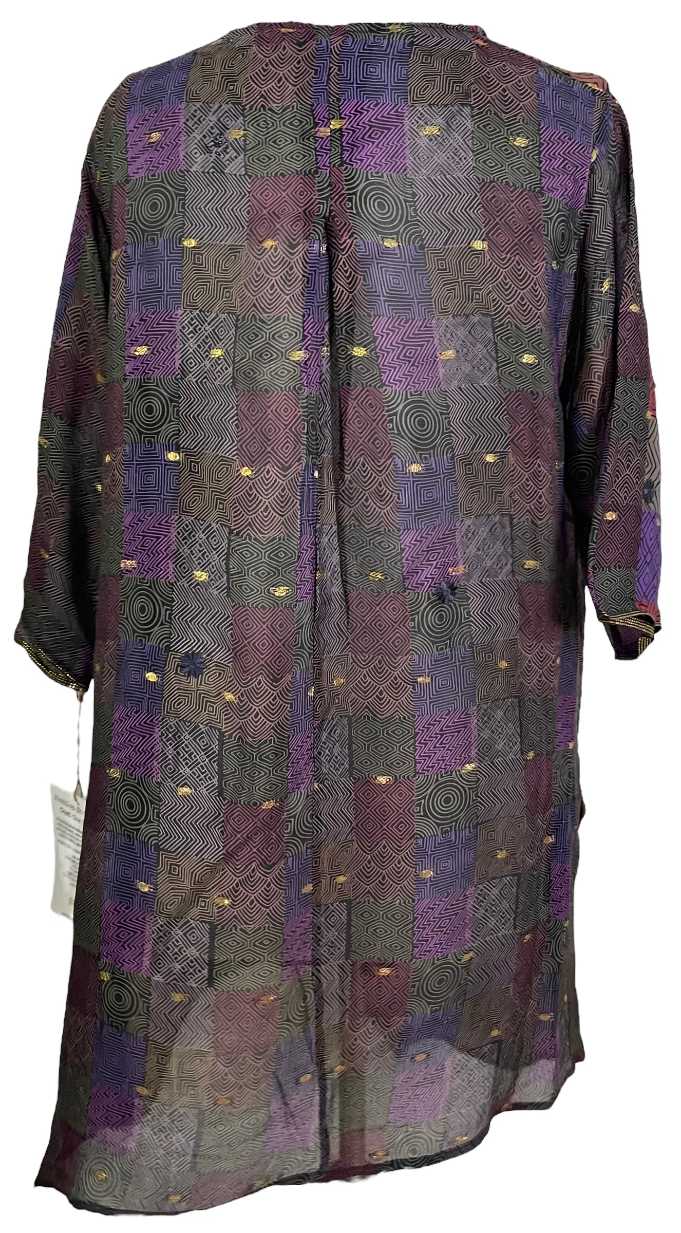 PRC6061 Avatar Pure Silk Self Pocket Tunic Dress - Velora Luxury Fashion