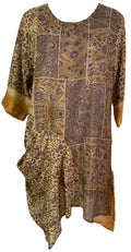 PRC6067 Avatar Pure Silk Self Pocket Tunic Dress - Velora Luxury Fashion
