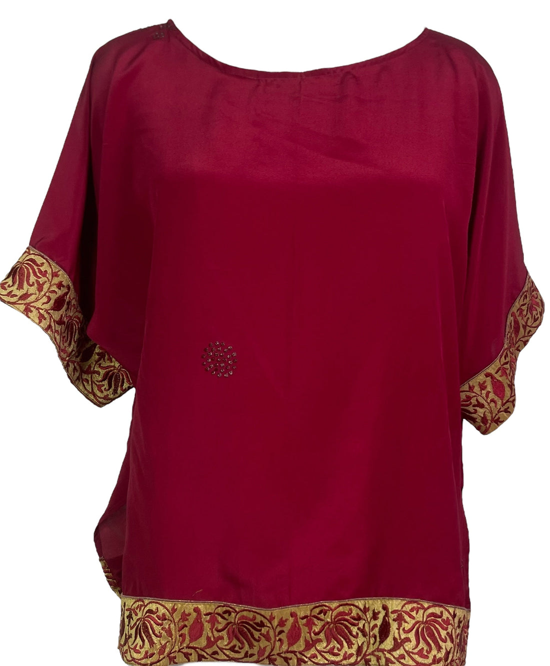 PRC6391 Avatar Pure Silk Side Slit Top - Velora Luxury Fashion