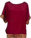PRC6391 Avatar Pure Silk Side Slit Top - Velora Luxury Fashion