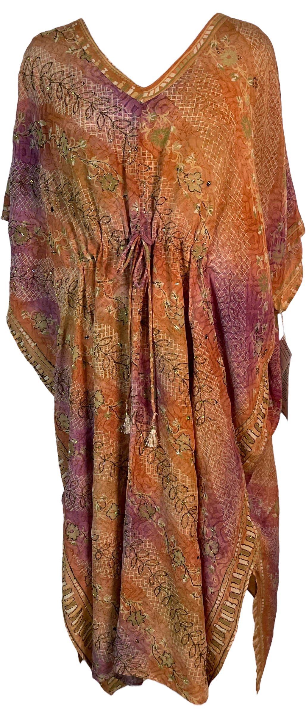 PRC6401 Avatar Pure Silk Maxi Kaftan - Velora Luxury Fashion