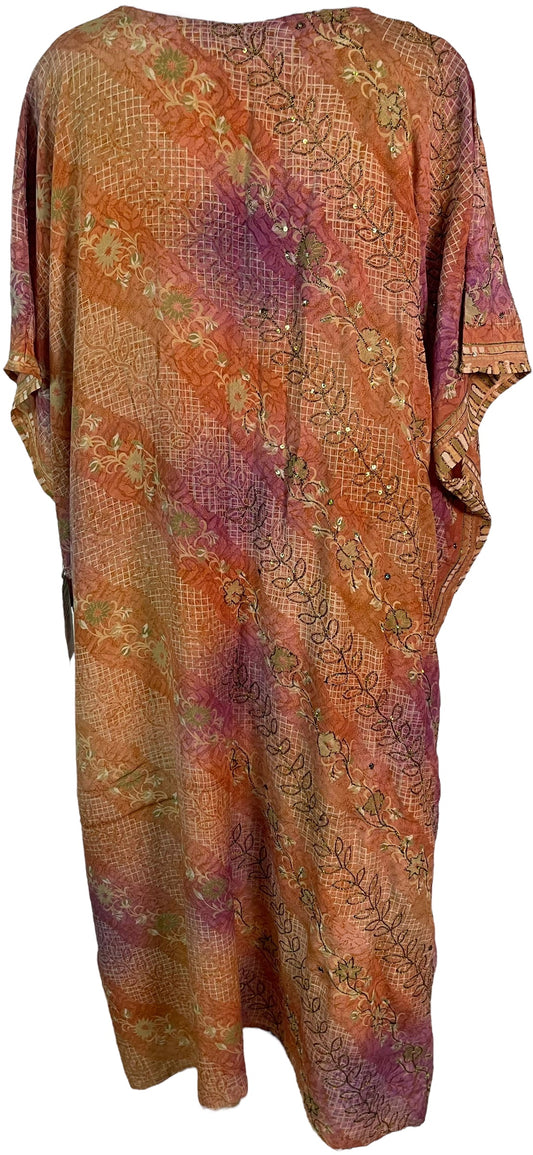 PRC6401 Avatar Pure Silk Maxi Kaftan - Velora Luxury Fashion