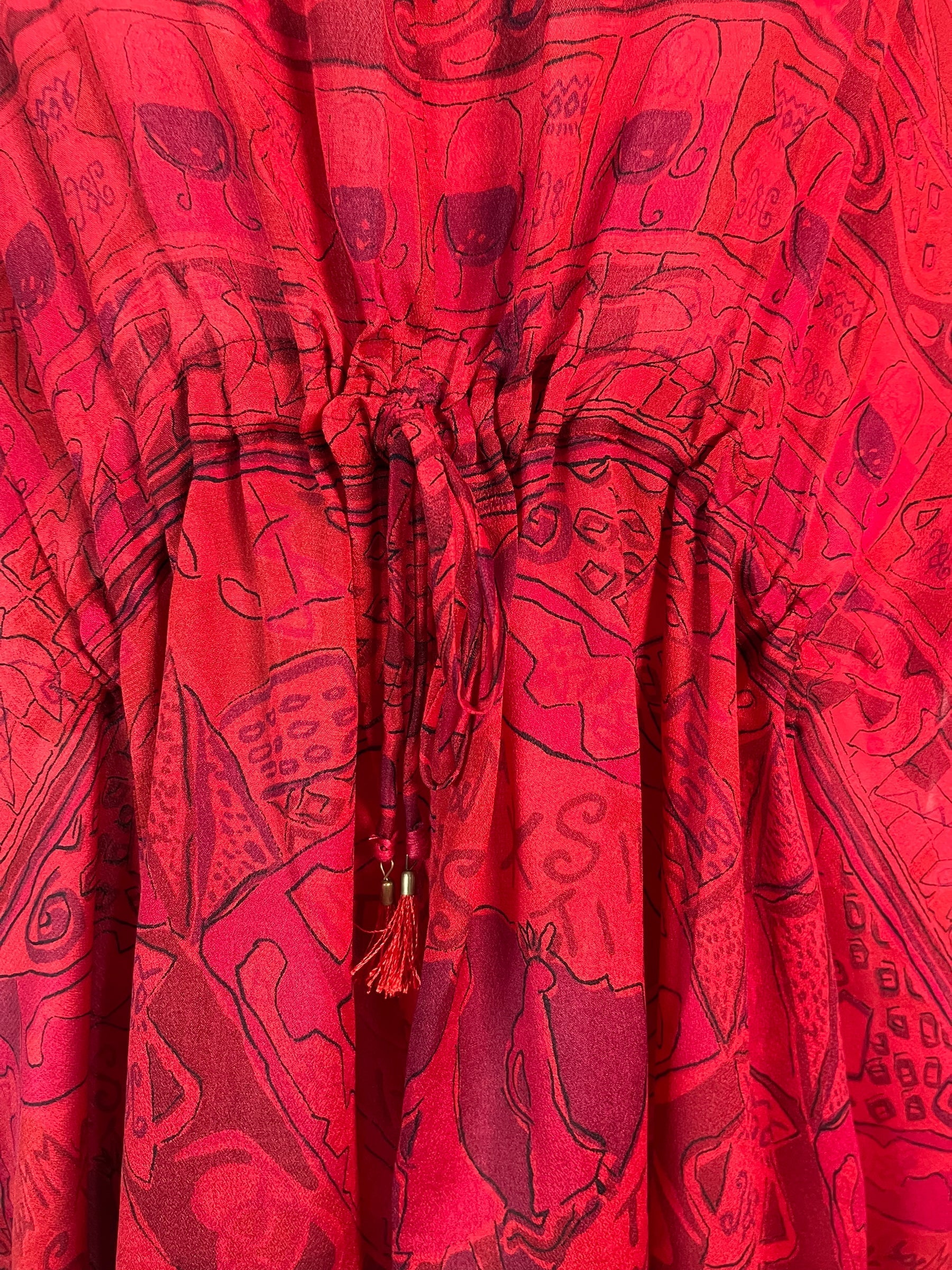 PRC6417 Avatar Pure Silk Maxi Kaftan - Velora Luxury Fashion