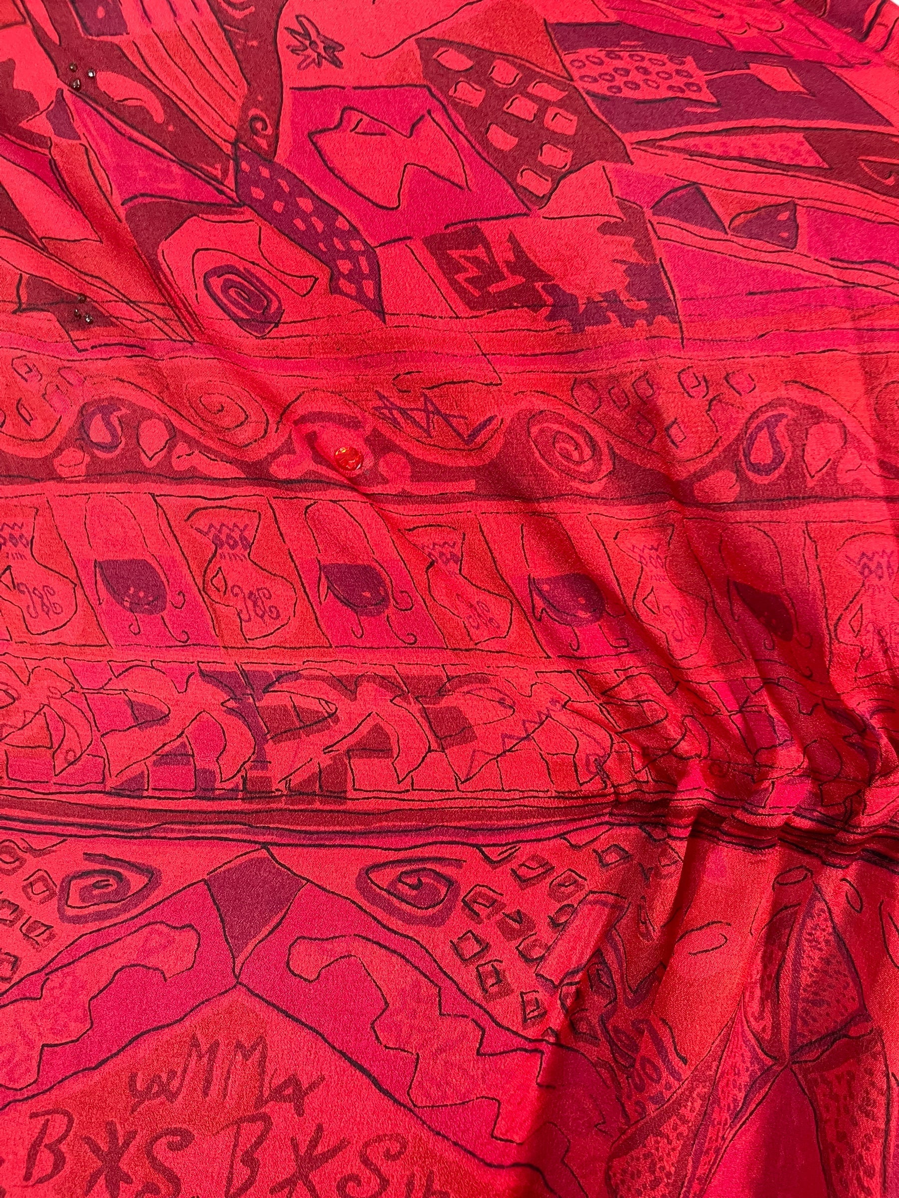 PRC6417 Avatar Pure Silk Maxi Kaftan - Velora Luxury Fashion