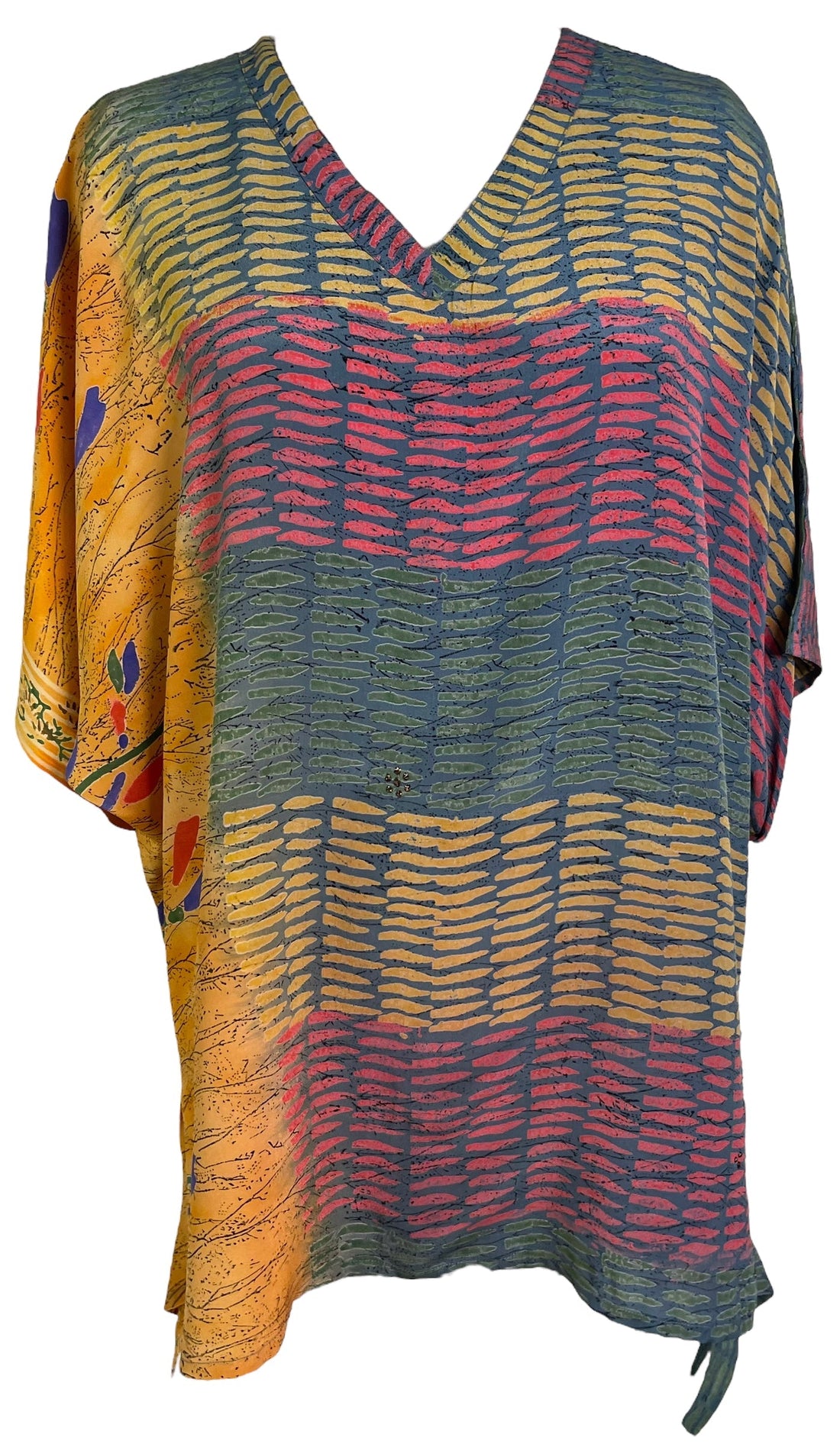 PRC6463 Avatar Pure Silk Long Tunic with Side Ties - Velora Luxury Fashion