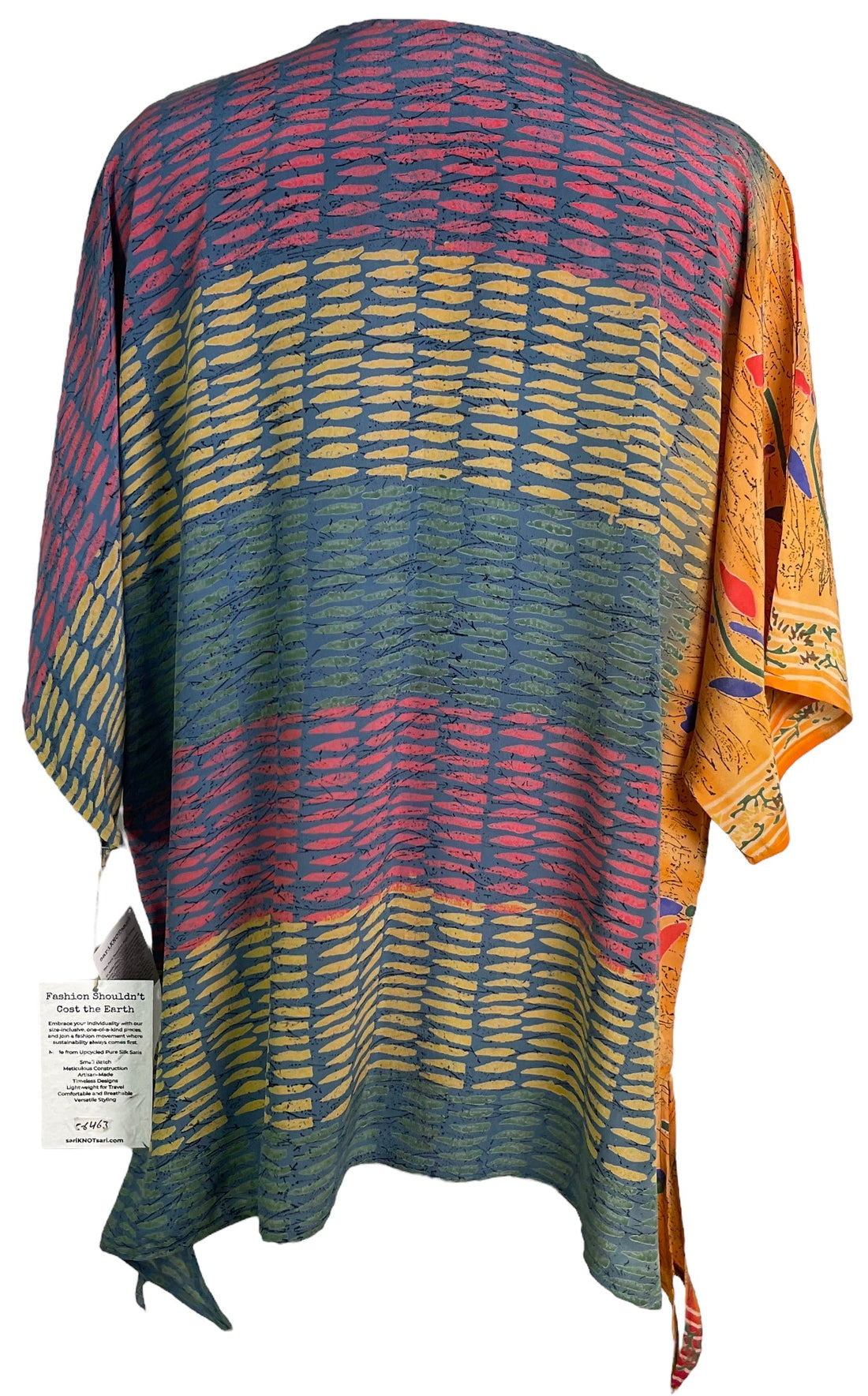 PRC6463 Avatar Pure Silk Long Tunic with Side Ties - Velora Luxury Fashion