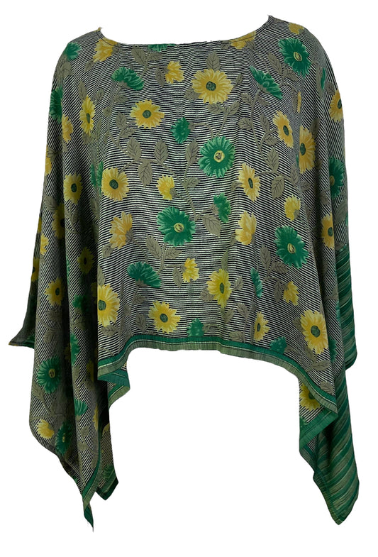PRC6474 Avatar Pure Silk Capelet Poncho - Velora Luxury Fashion