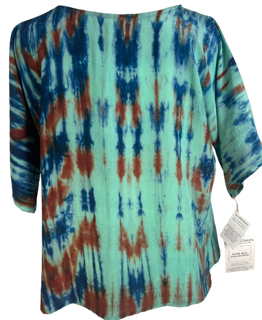 PRC6496 Avatar Pure Silk Side Slit Top - Velora Luxury Fashion