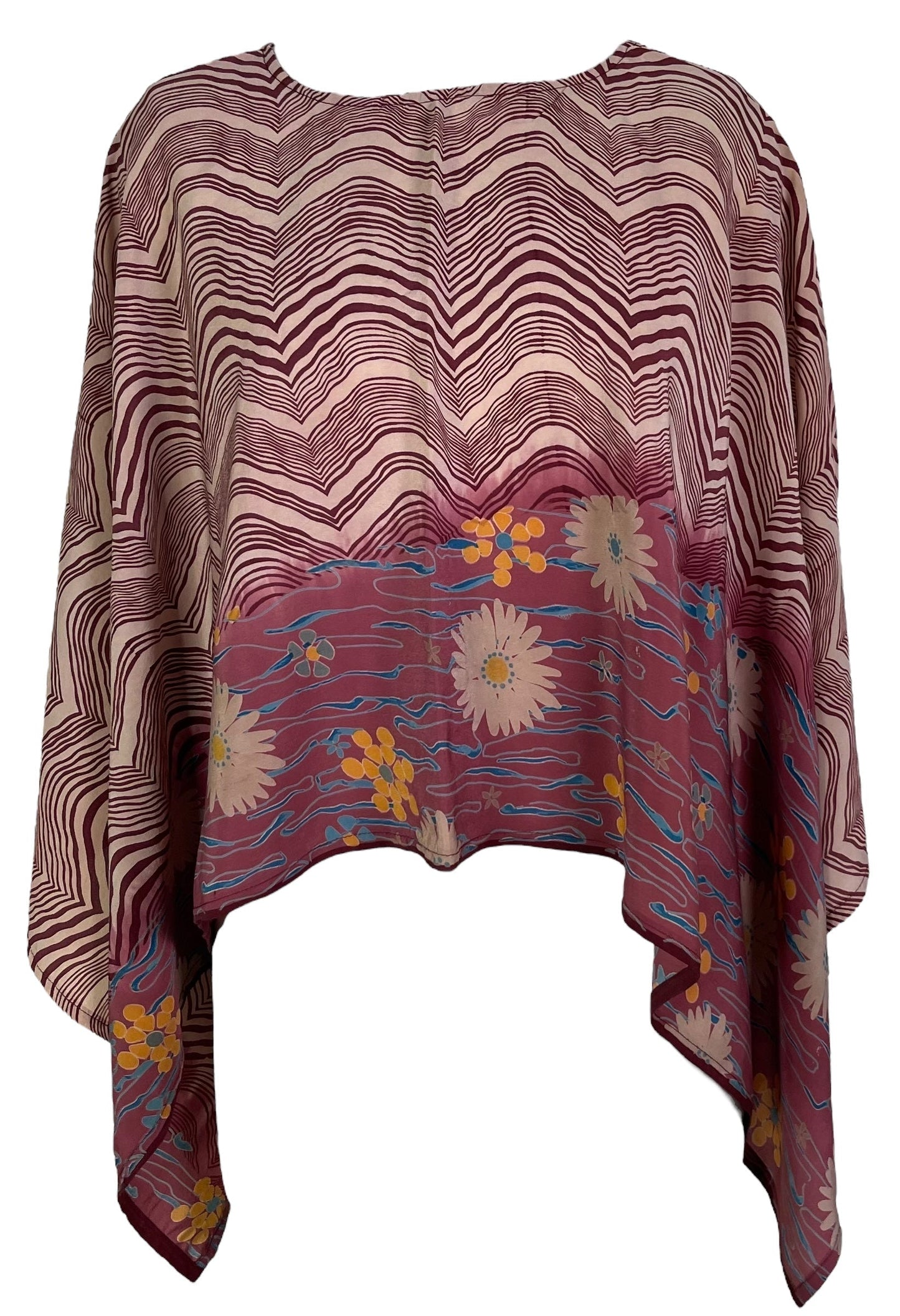 PRC6701 Avatar Pure Silk Capelet Poncho - Velora