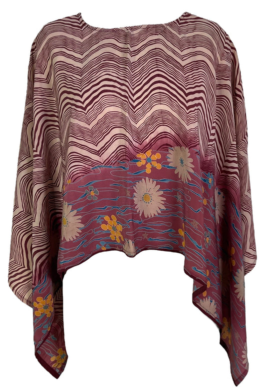 PRC6701 Avatar Pure Silk Capelet Poncho - Velora