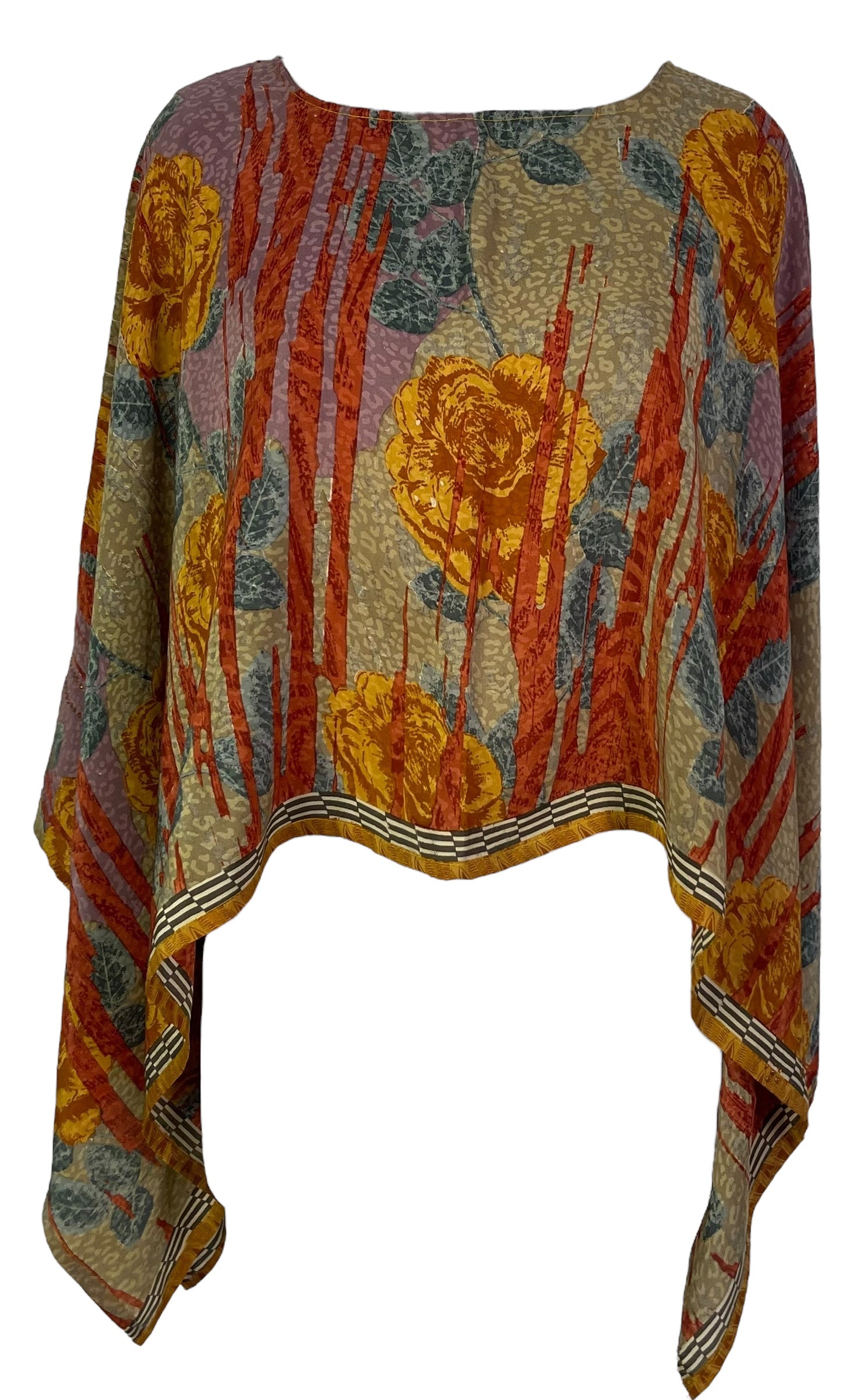 PRC6702 Avatar Pure Silk Capelet Poncho - Velora