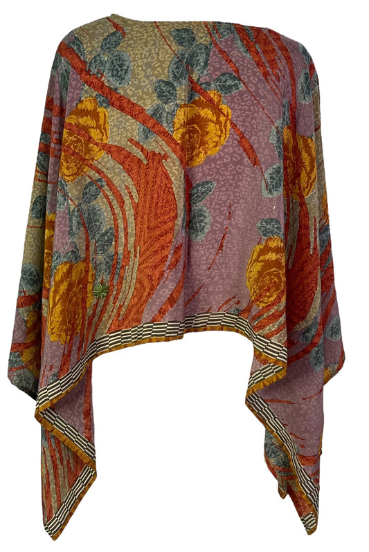 PRC6702 Avatar Pure Silk Capelet Poncho - Velora