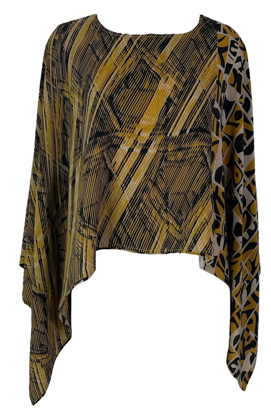 PRC6705 Avatar Pure Silk Capelet Poncho - Velora Luxury Fashion