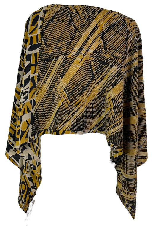PRC6705 Avatar Pure Silk Capelet Poncho - Velora Luxury Fashion