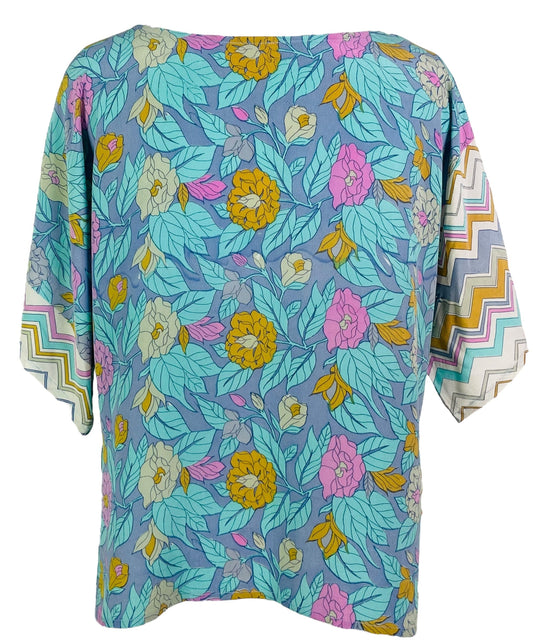 PRC6708 Avatar Pure Silk Side Slit Top - Velora