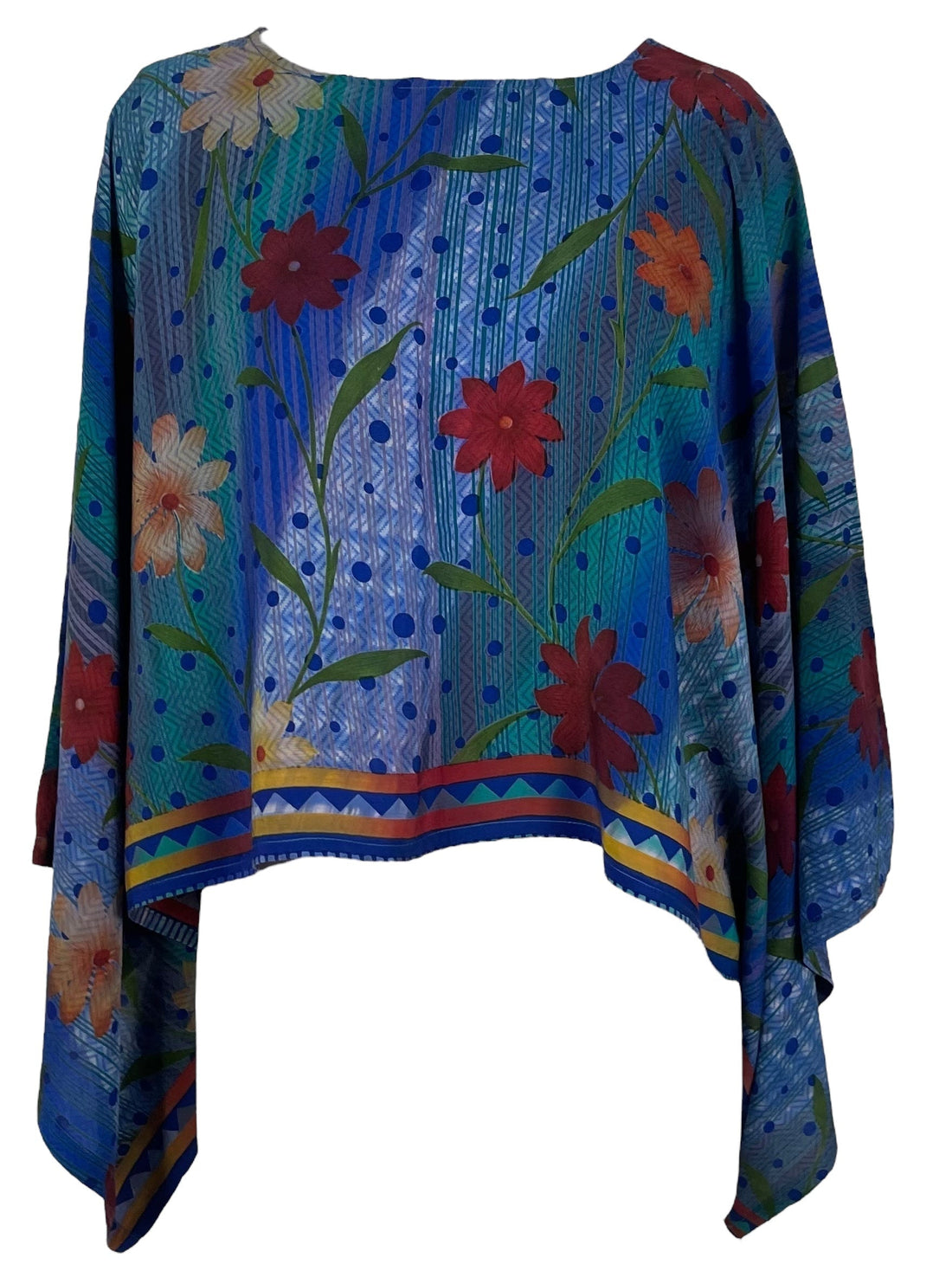 PRC6727 Avatar Pure Silk Kimono-Sleeved Top - Velora Luxury Fashion