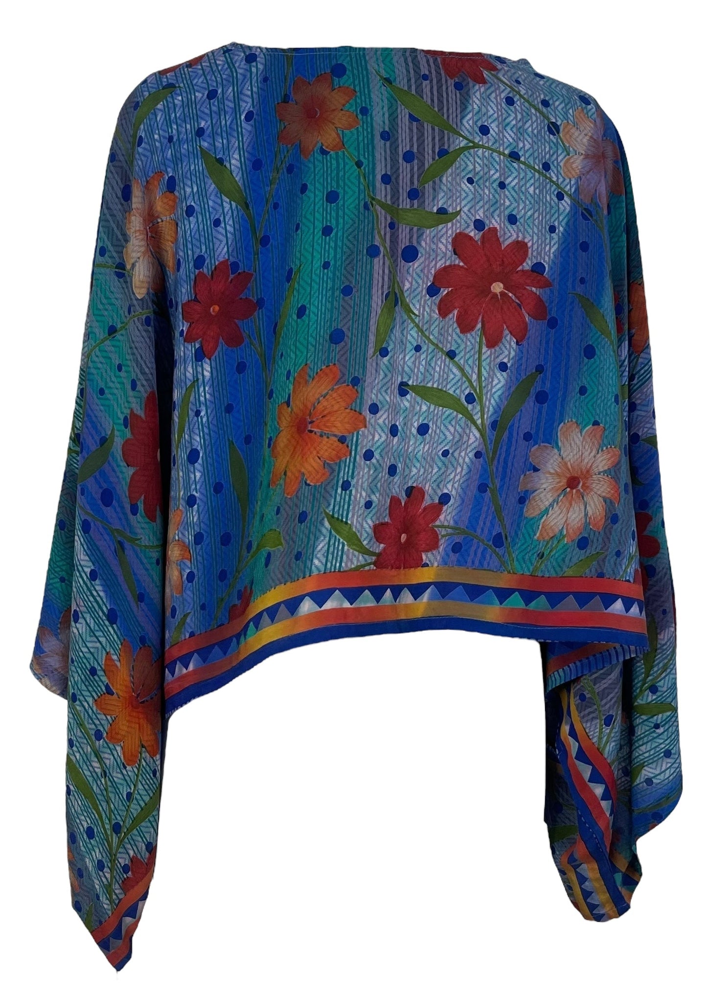 PRC6727 Avatar Pure Silk Kimono-Sleeved Top - Velora Luxury Fashion