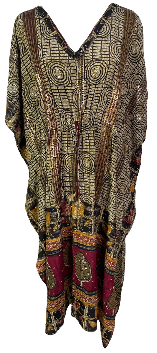 PRC6760 Avatar Pure Silk Maxi Kaftan - Velora Luxury Fashion