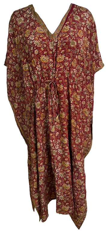 PRC6765 Avatar Pure Silk Maxi Kaftan - Velora Luxury Fashion