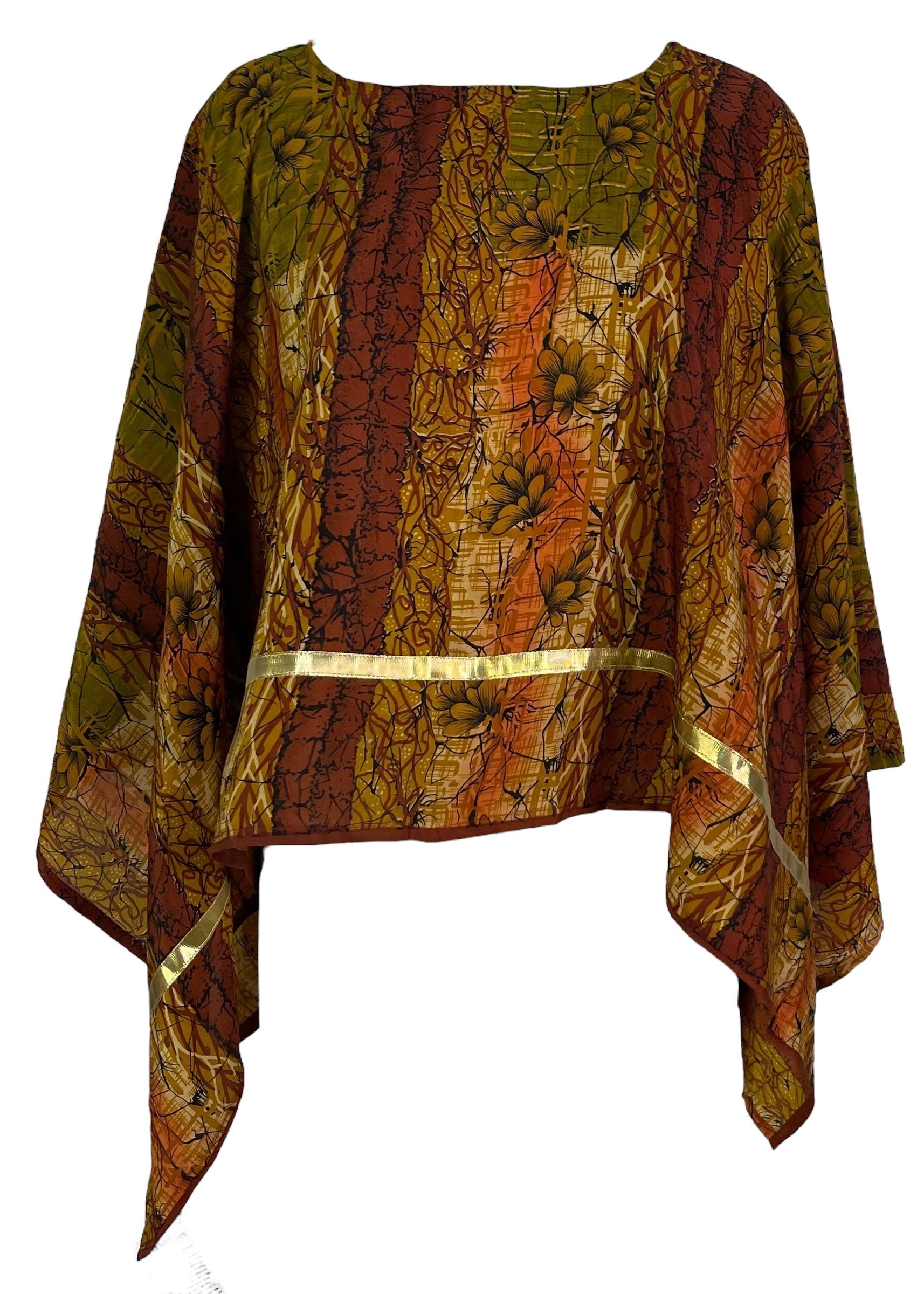 PRC6861 Avatar Pure Silk Capelet Poncho - Velora Luxury Fashion