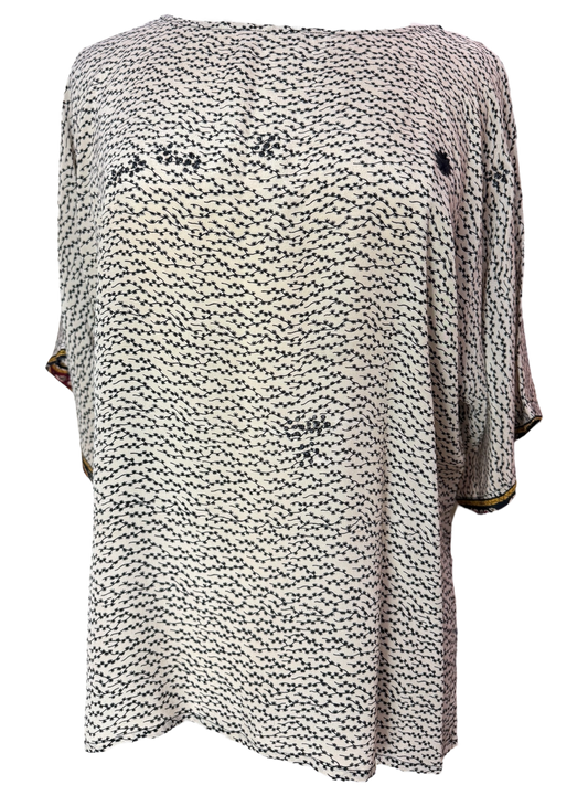 PRC6866 Avatar Pure Silk Side Slit Top - Velora Luxury Fashion