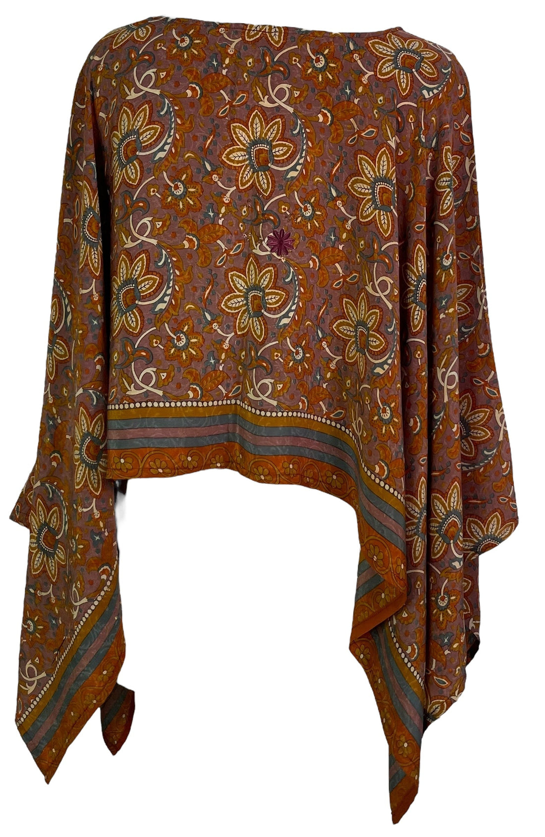 PRC6907 Avatar Pure Silk Capelet Poncho - Velora Luxury Fashion