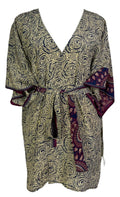 PRC6912 Avatar Pure Silk Kimono-Sleeved Jacket with Belt - Velora Luxury Fashion