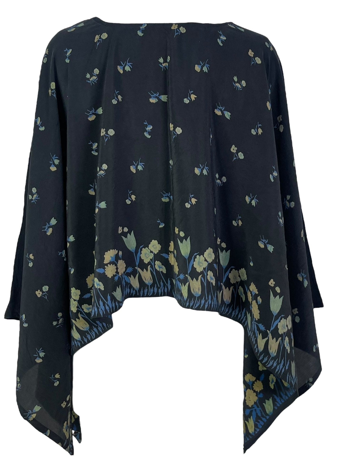 PRC6922 Avatar Pure Silk Capelet Poncho - Velora Luxury Fashion