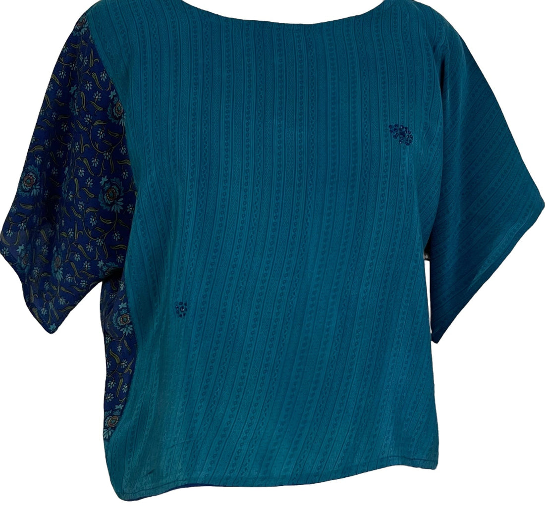 PRC6927 Avatar Pure Silk Boxy Top - Velora Luxury Fashion