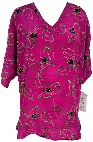PRC6934 Avatar Pure Silk Long Tunic with Side Ties - Velora Luxury Fashion