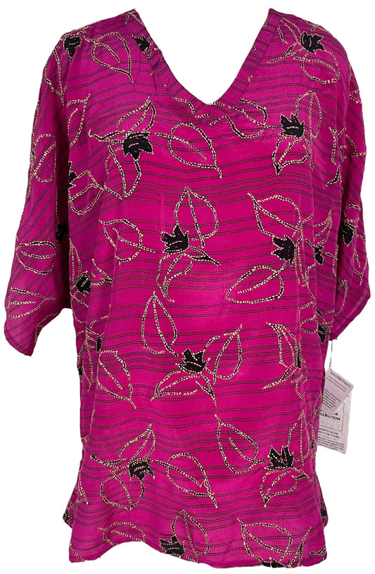 PRC6934 Avatar Pure Silk Long Tunic with Side Ties - Velora Luxury Fashion
