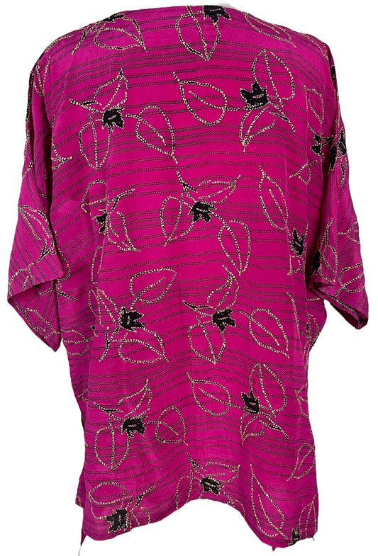 PRC6934 Avatar Pure Silk Long Tunic with Side Ties - Velora Luxury Fashion