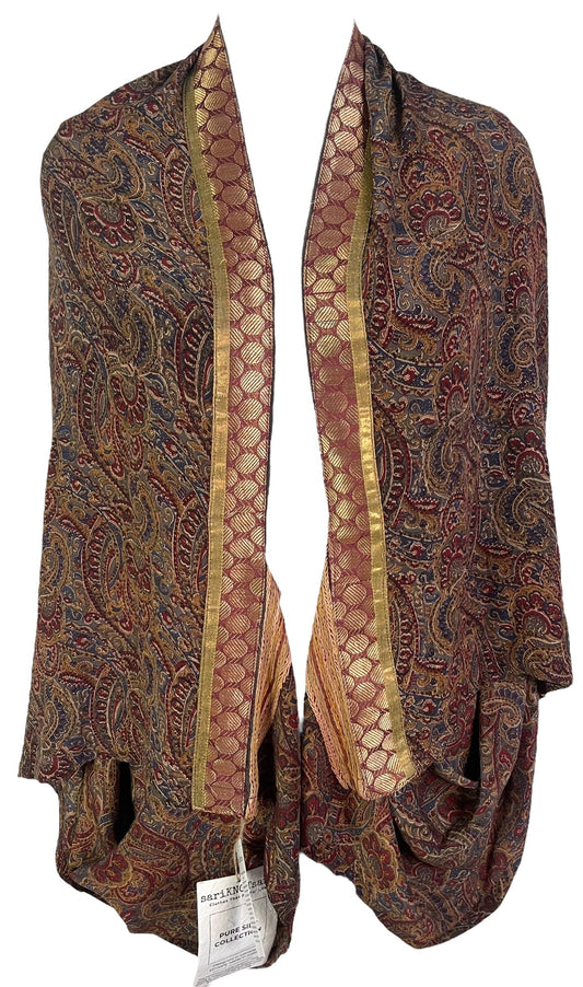 PRC6935 Avatar Pure Silk Shrug - Velora Luxury Fashion