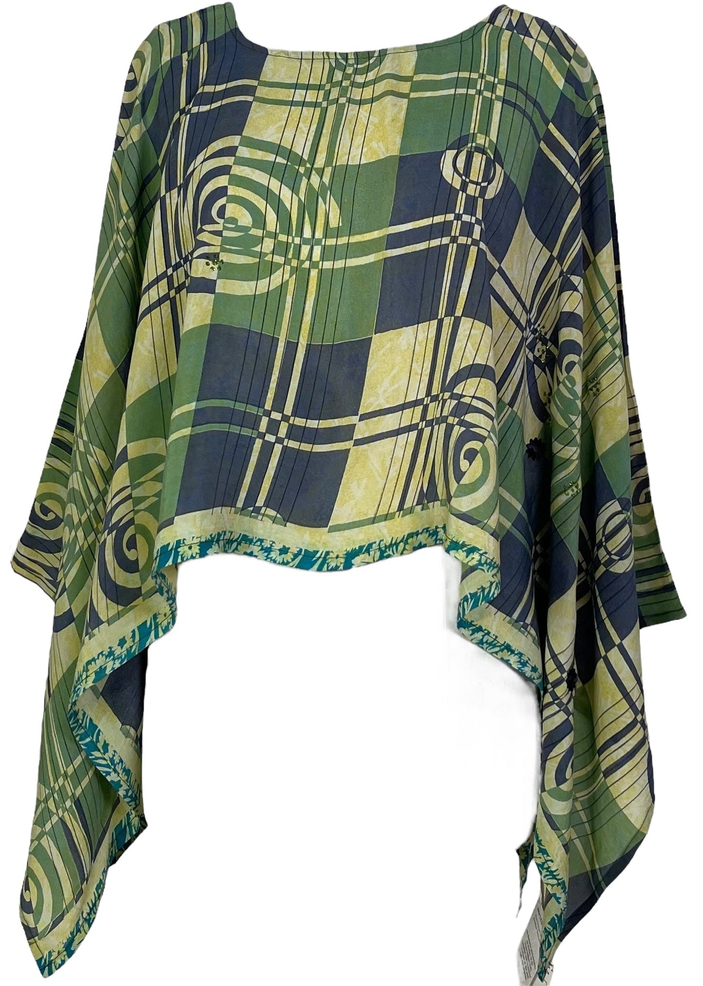 PRC6952 Avatar Pure Silk Capelet Poncho - Velora Luxury Fashion